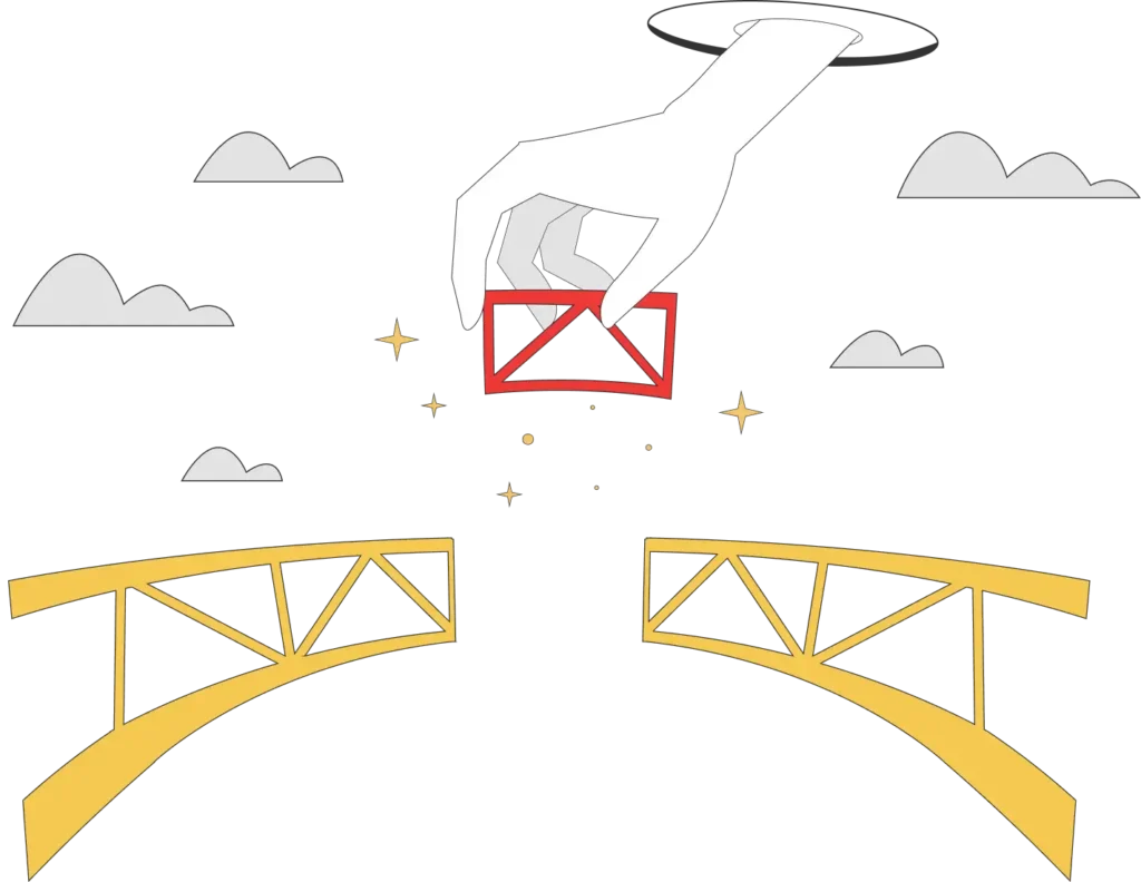 An illustration that represents that Kalvium is bridging the gap in the educational sector.