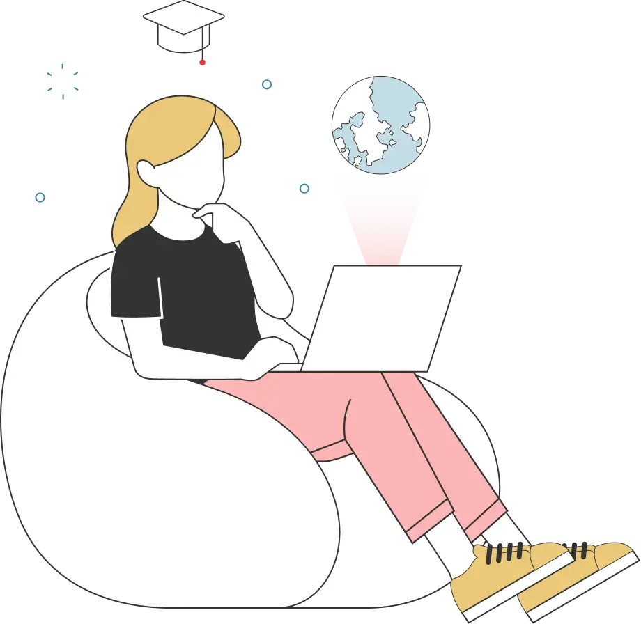 An image of a person getting excited about the Kalvium program