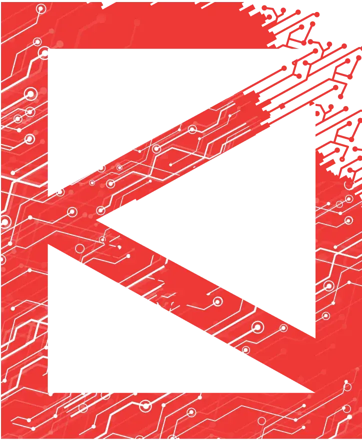 Variation of Kalvium logo with circuit effect